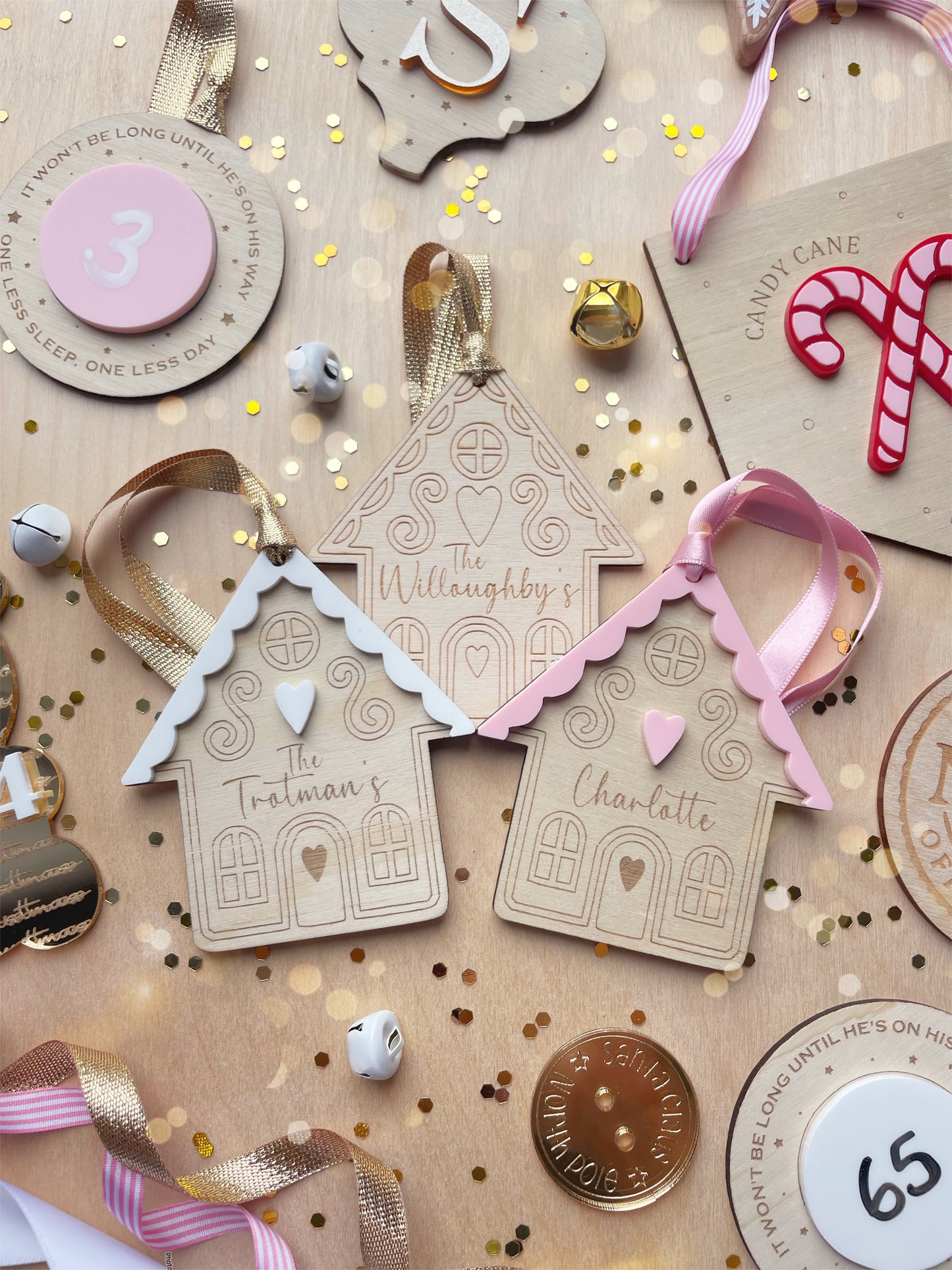 Candy Cane Kisses Mini Banner