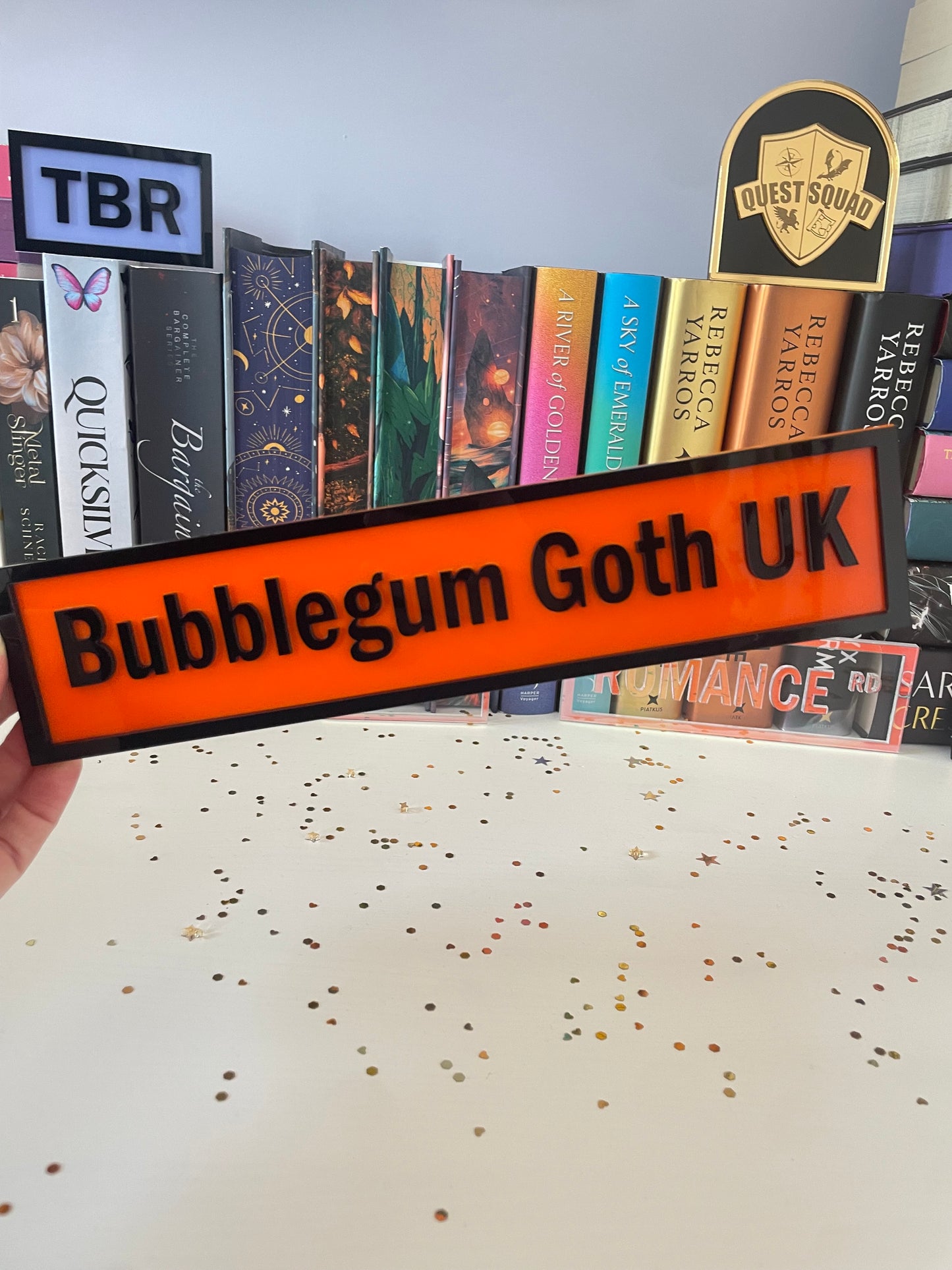 BLACK TEXT Book Shelf Street Signs