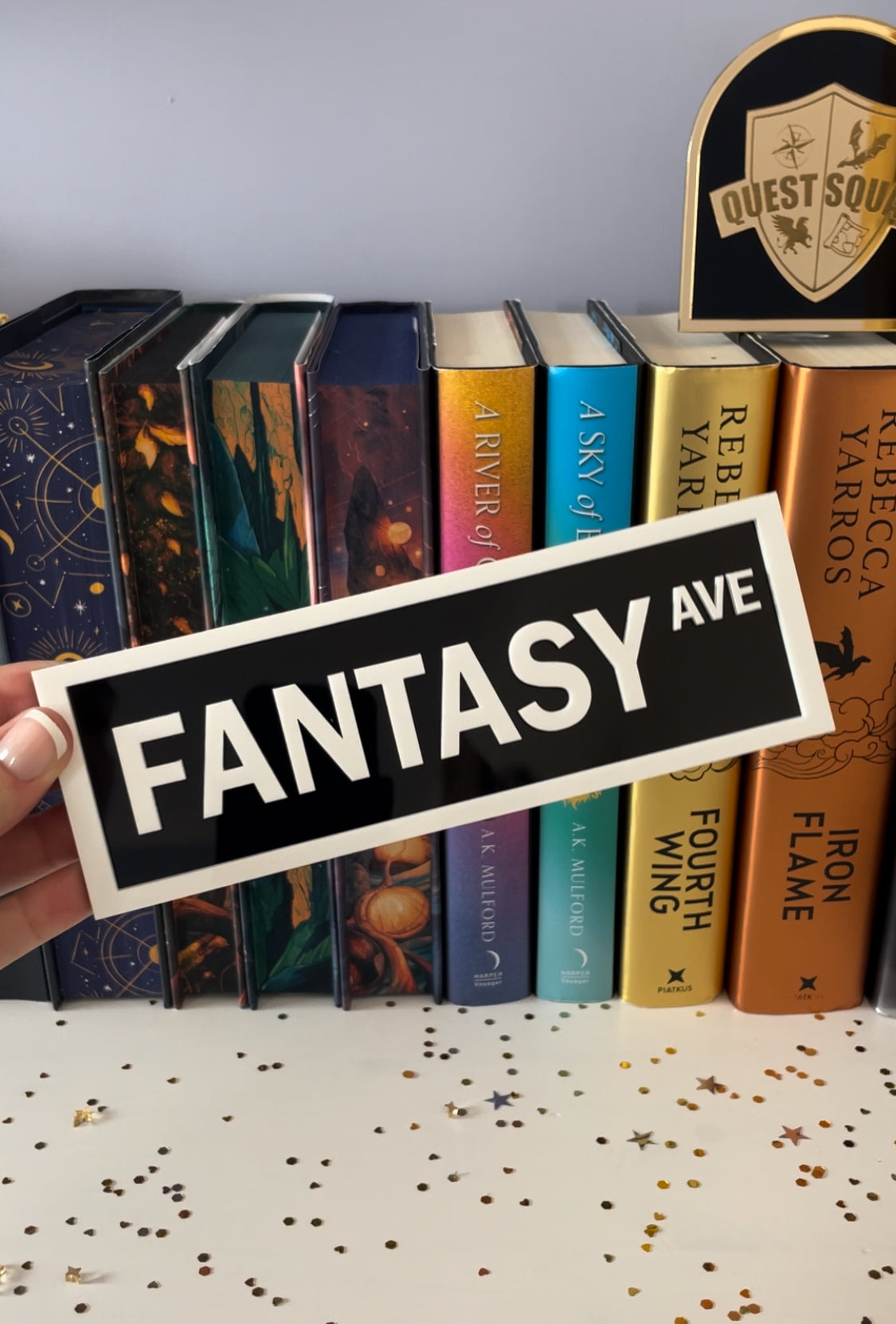 Book Shelf Street Signs WHITE TEXT