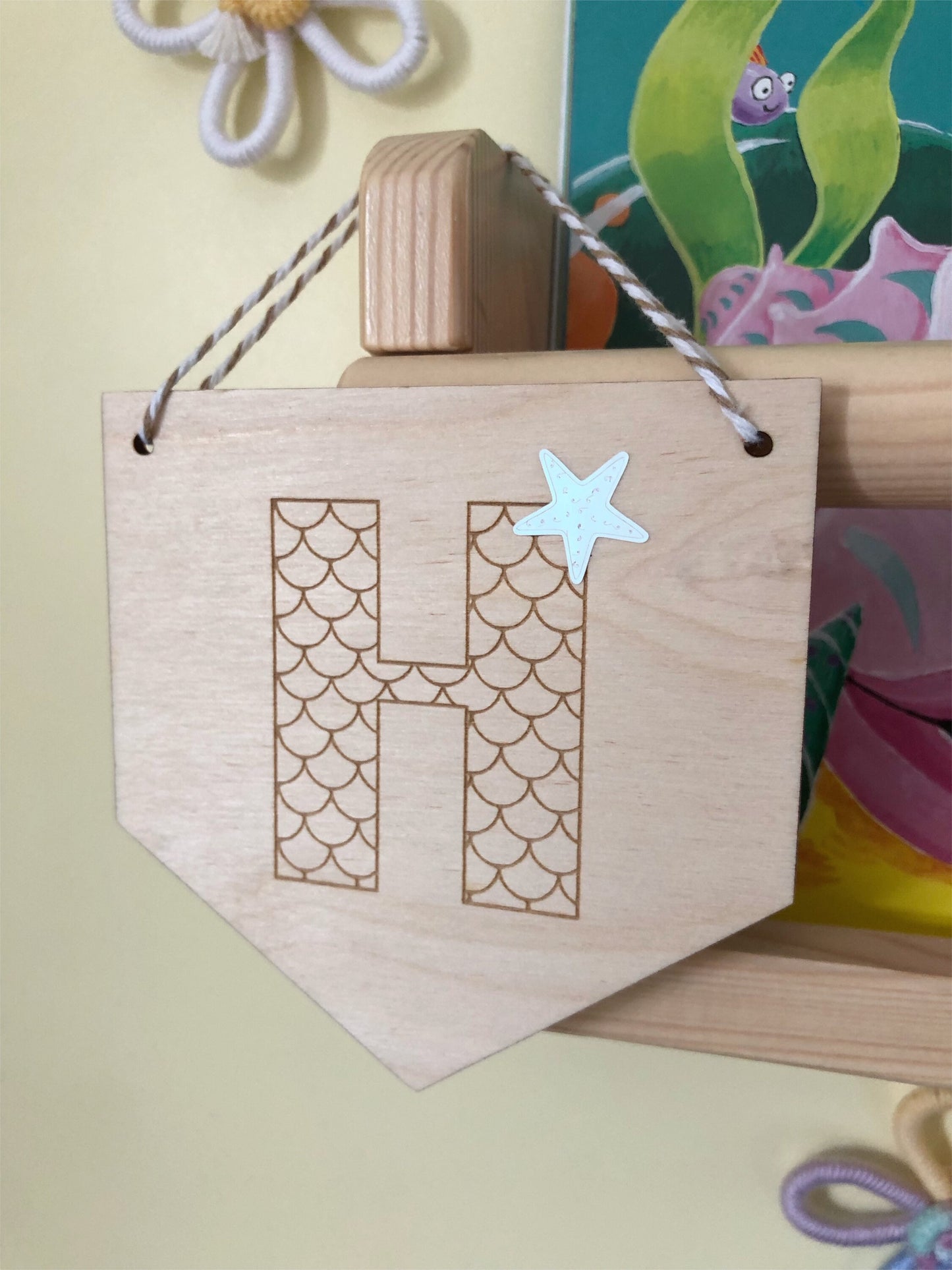 Mermaid Scales Initial Mini Banner