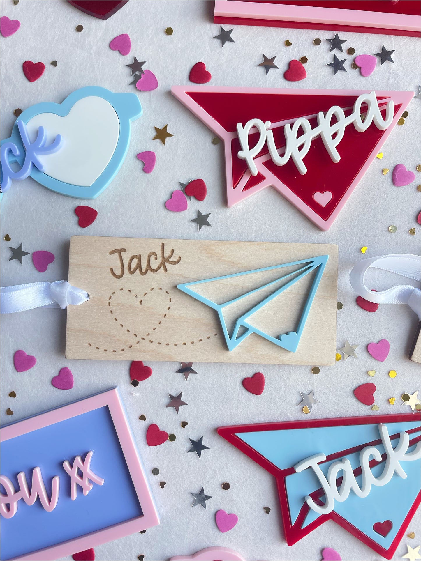 Wooden Aeroplane Detail Tag