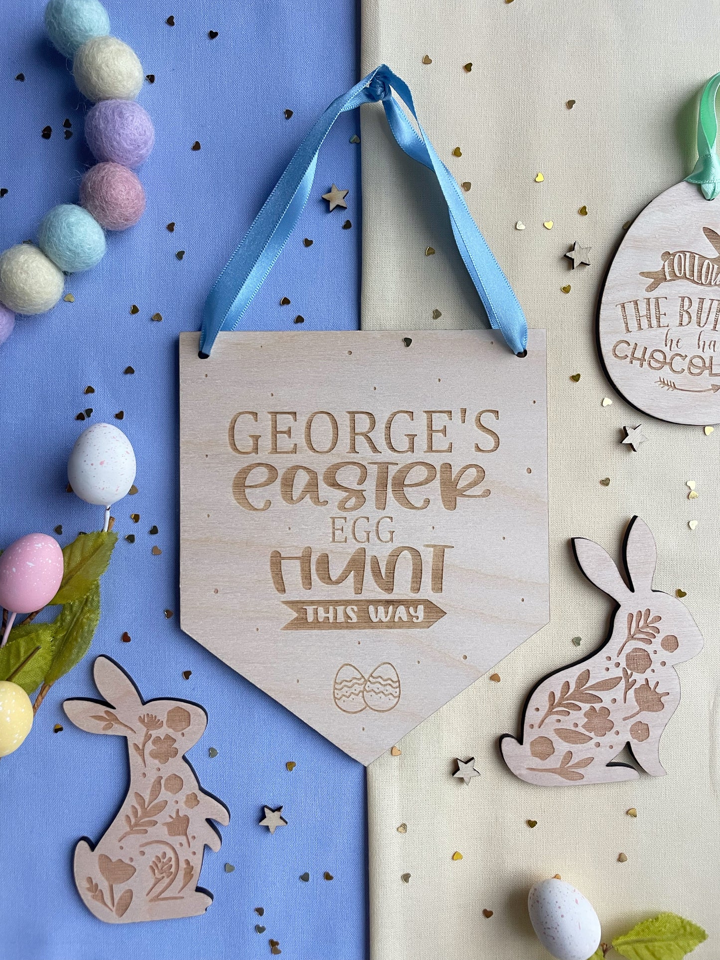 Personalised Large Egg Hunt Sign