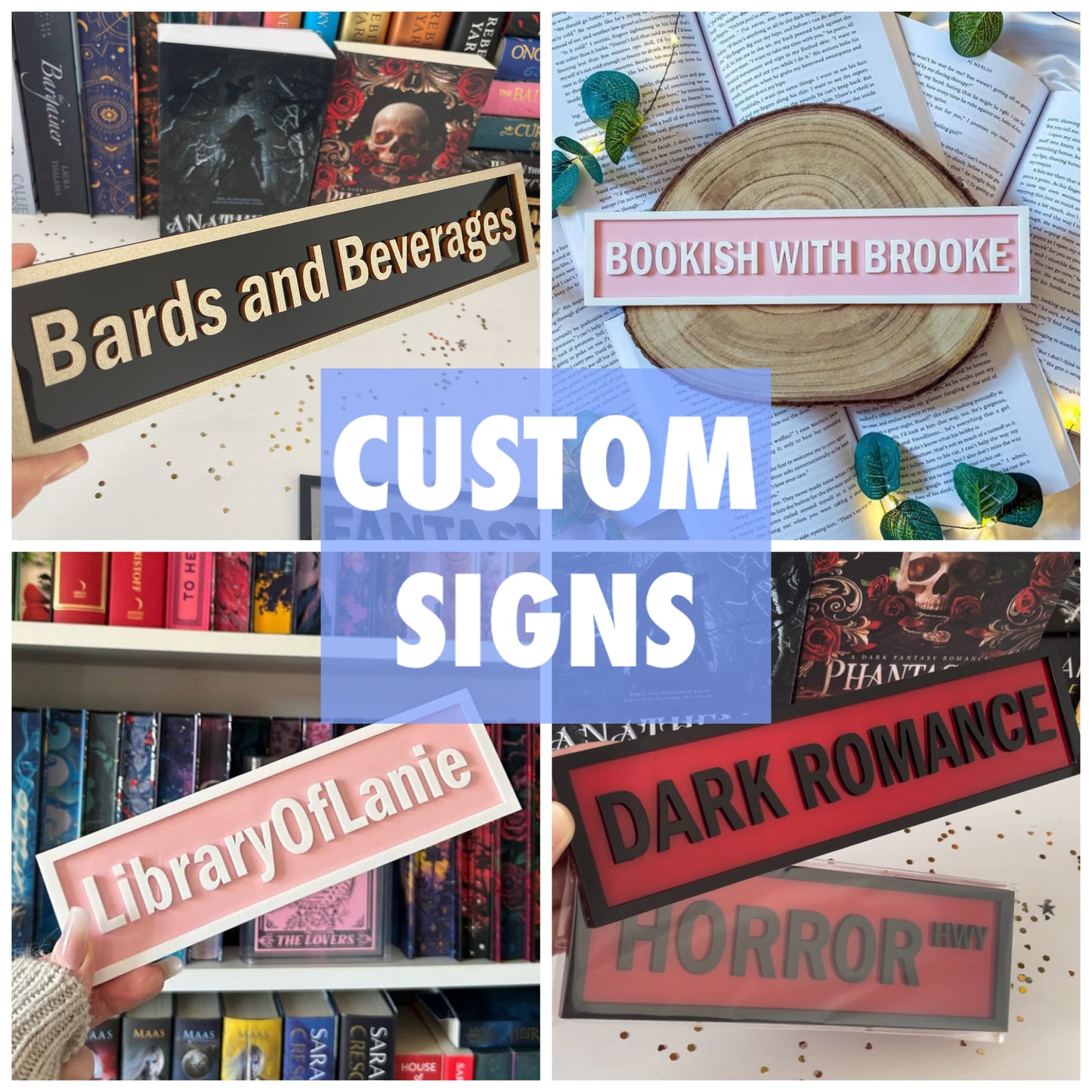 Custom Book Signs