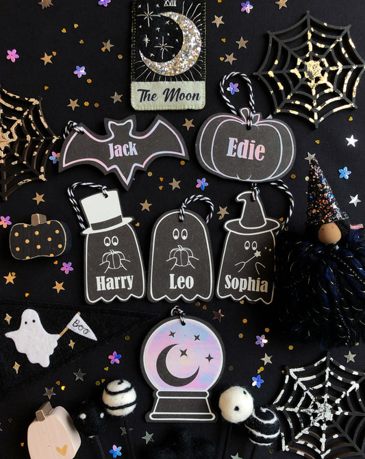 FF Black Boo Basket Tags