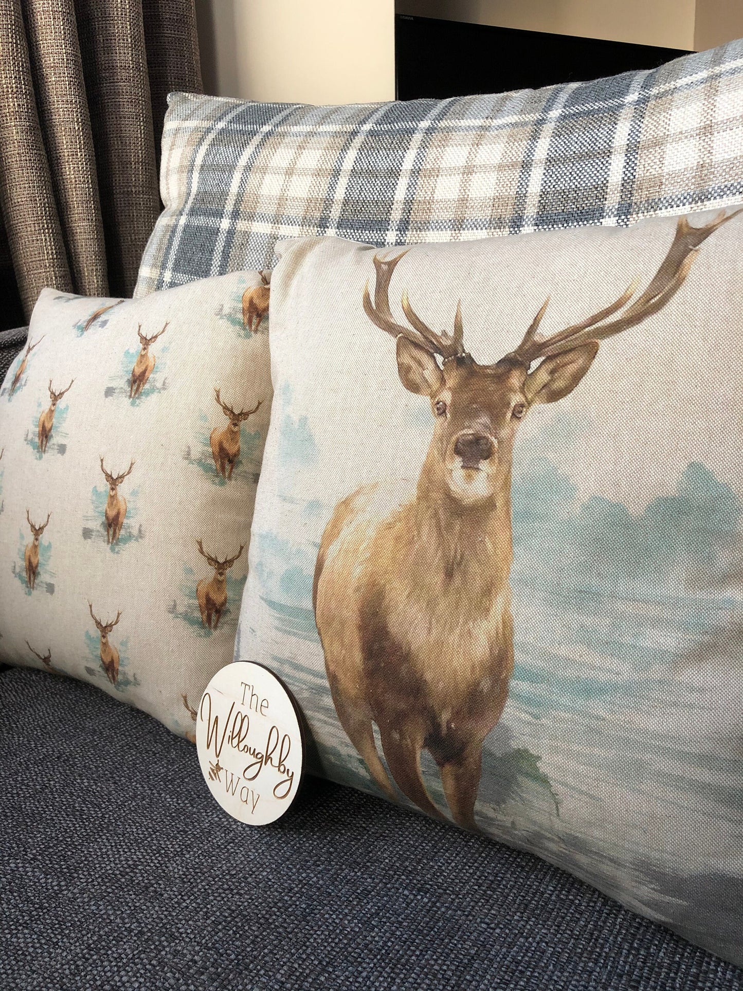 Stag Cushion Deer Country Pillow