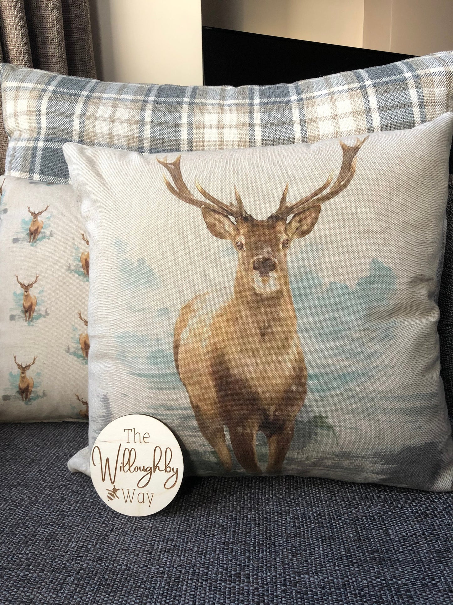 Stag Cushion Deer Country Pillow