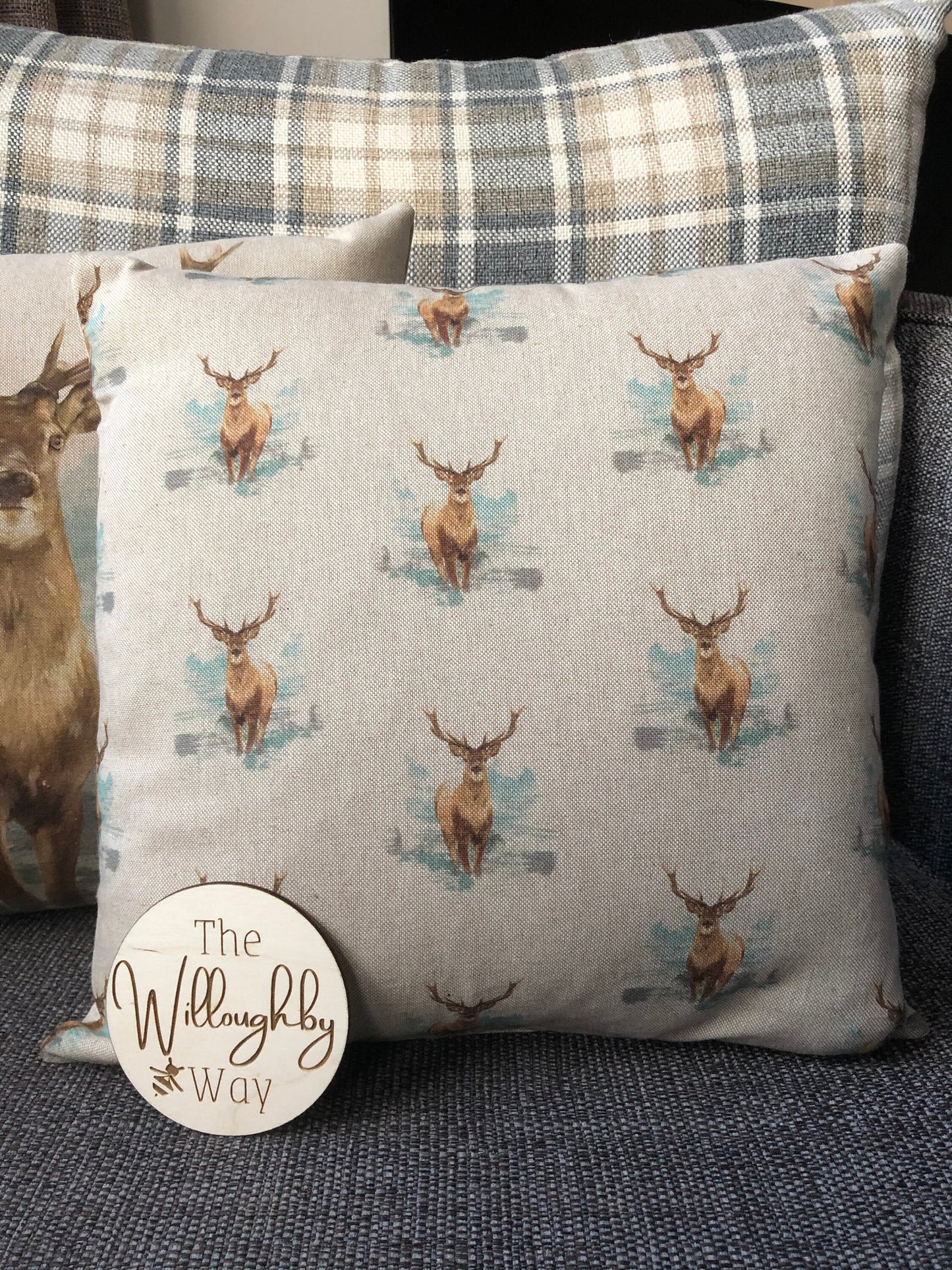 Stag Cushion Deer Country Pillow