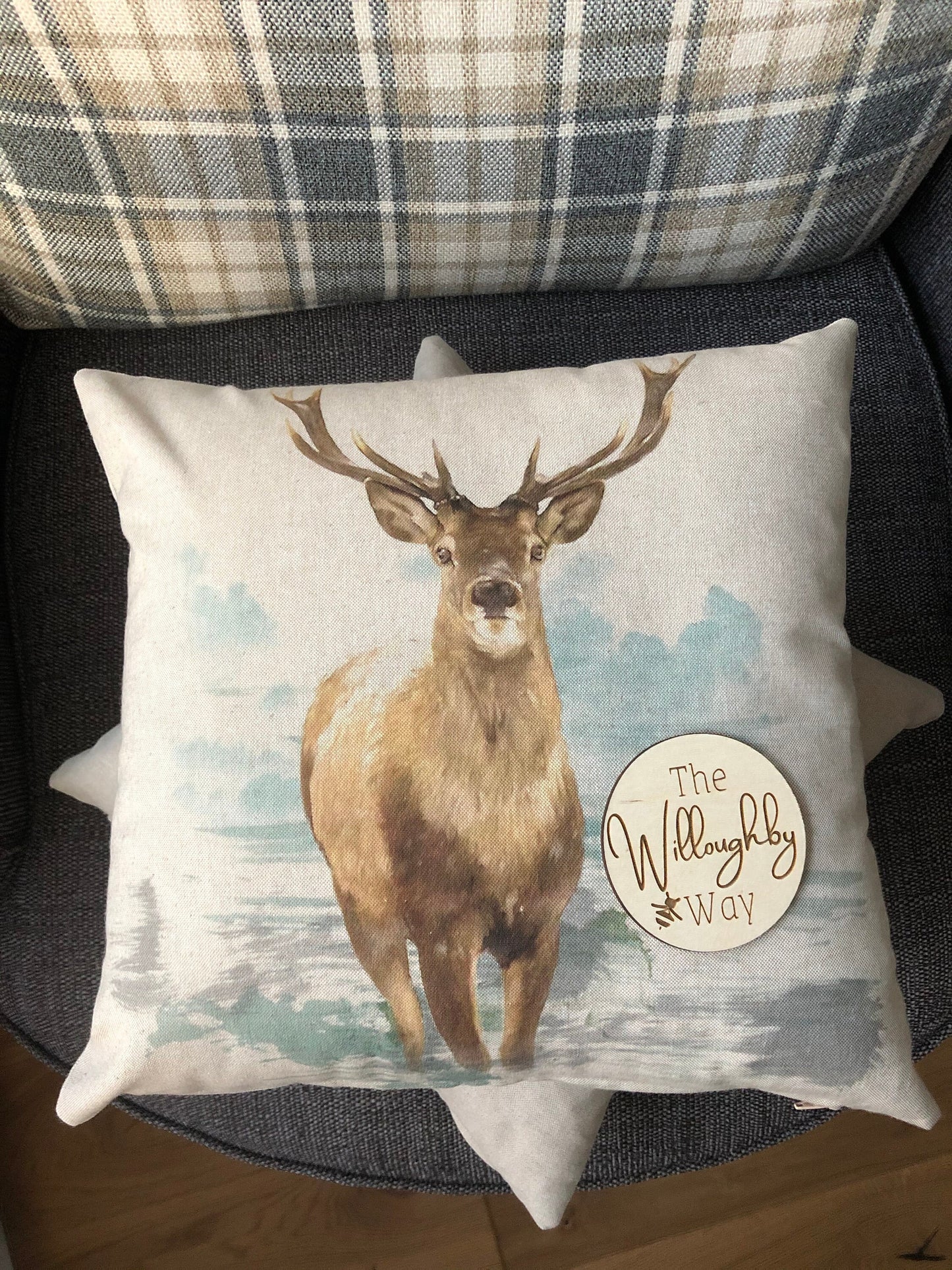 Stag Cushion Deer Country Pillow