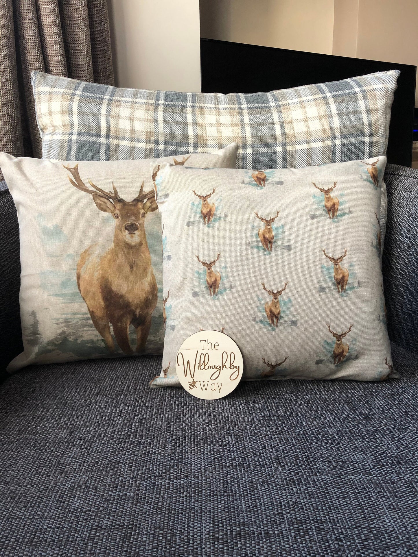 Stag Cushion Deer Country Pillow