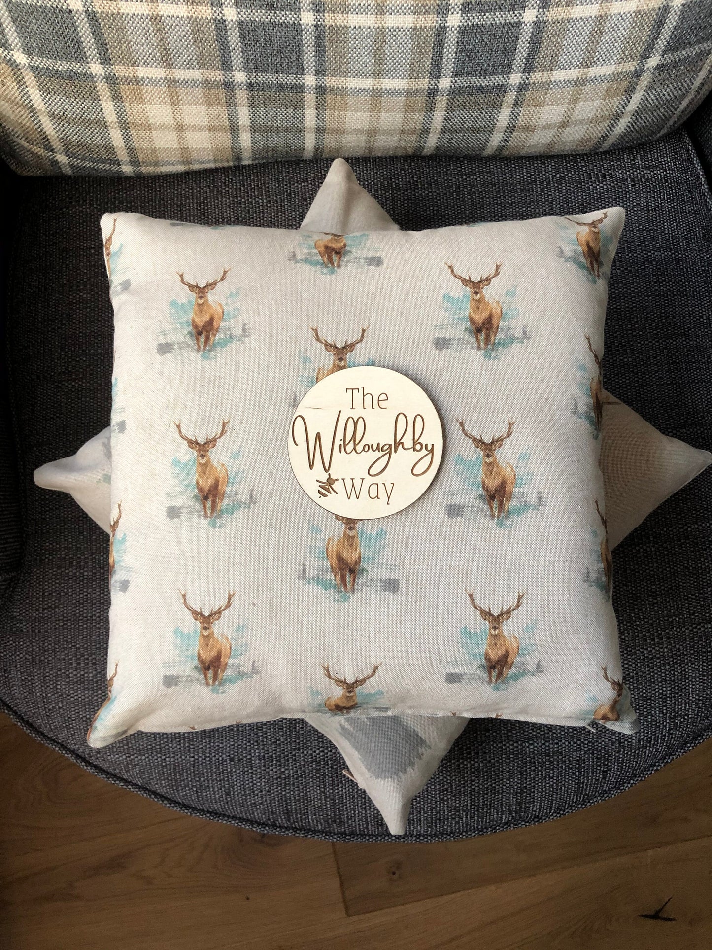 Stag Cushion Deer Country Pillow